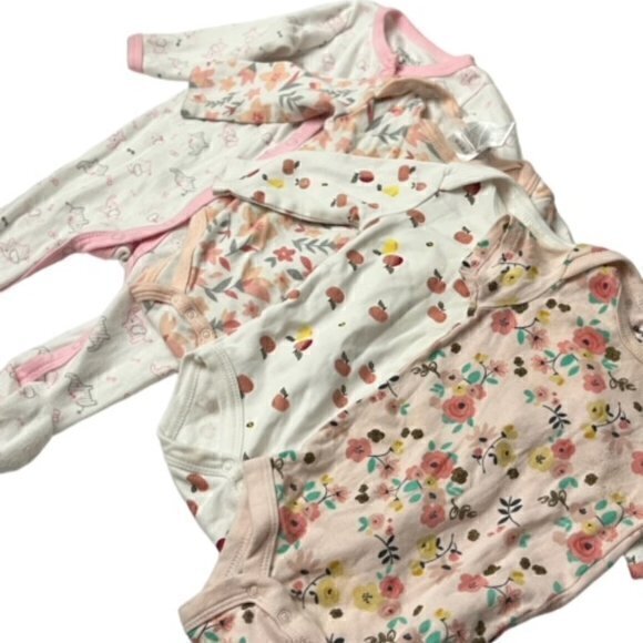 SALE!! 2 for $15 Baby Girls Romper Sleep and Play Bundle 3-6 mos Elephants - Picture 13 of 13